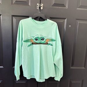 Disney Mint Green Baby Yoda Sweatshirt